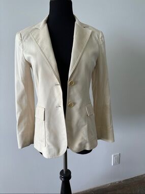 Theory Cream Women's Tailored Blazer Jacket